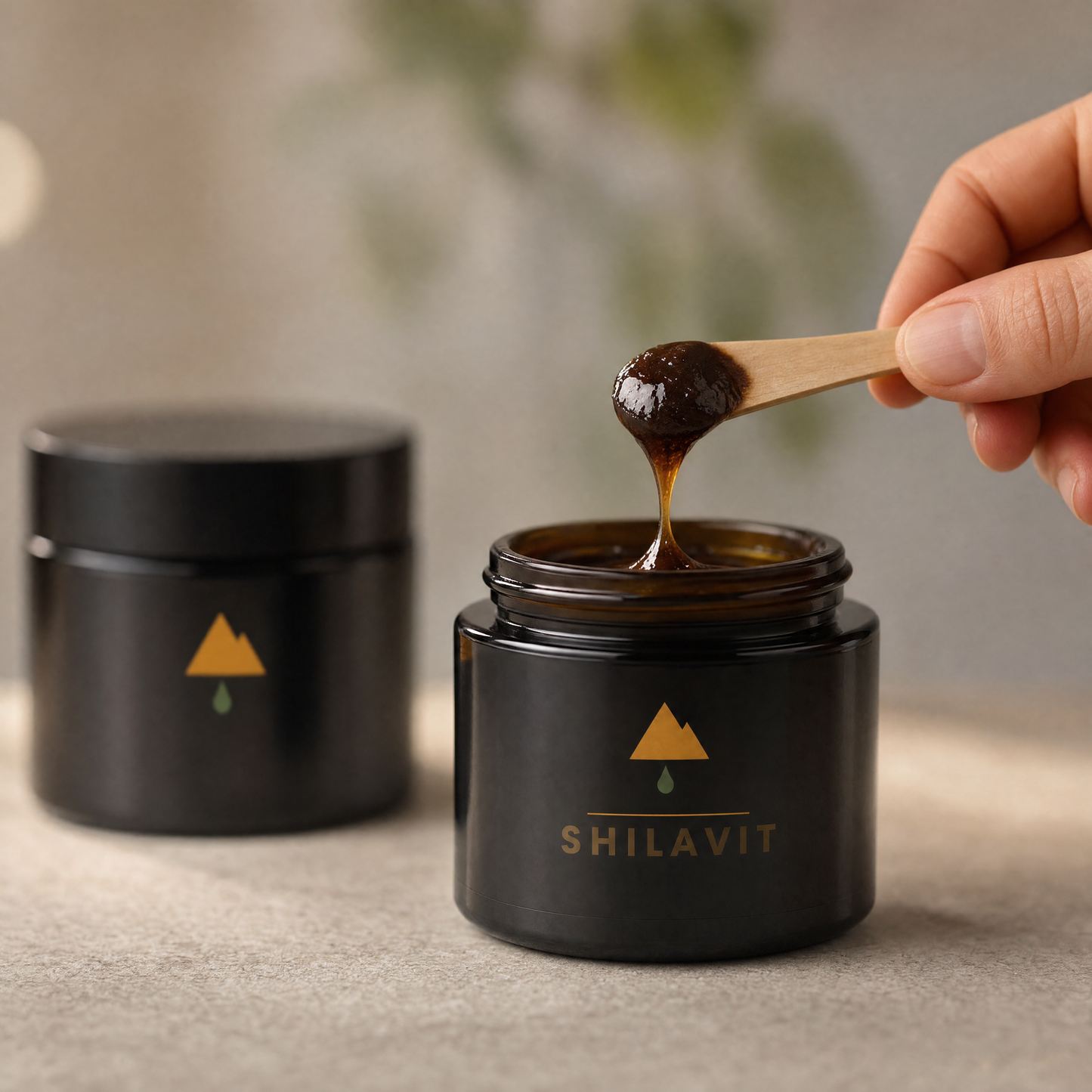 Dosificación de la resina de Shilajit Shilavit con cucharilla