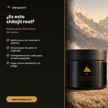 Resina pura de Shilajit Shilavit - autenticidad y calidad premium
